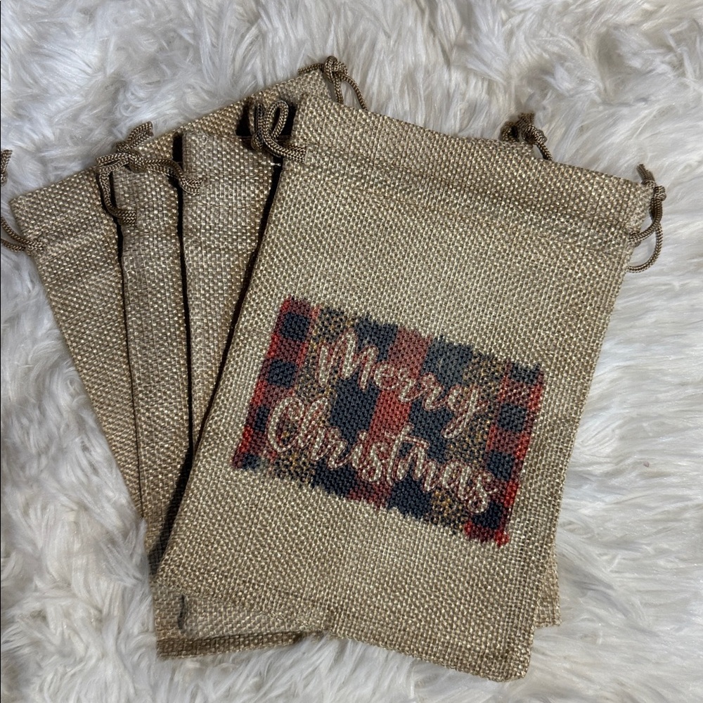 Burlap Gift Bags (Set of 4)